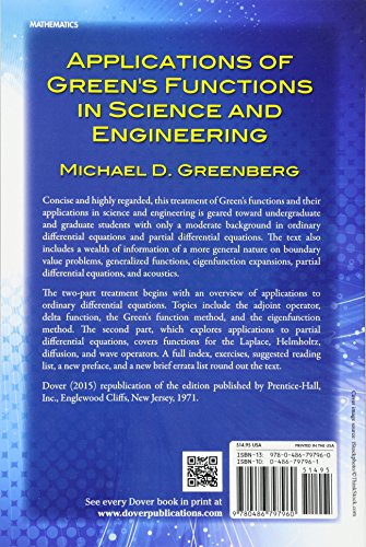 Livres Couvertures de Applications of Green's Functions in Science and Engineering
