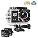 Produktbild Sports Action Camera 4K, CrazyFire Action Cam WiFi, Ultra Full HD 16MP Helmkamera Skifahren 170 Grad Weitwinkelobjektiv Wasserdichte mit 2 Batterien, Zubehör Kits
