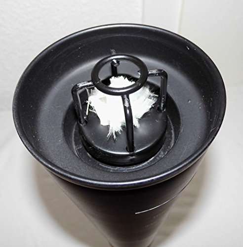 Gartenfackel Metall, Stabfackel mit Lampenölbetrieb, Fackel, Dekofackel (1, Schwarz) - 3