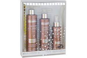 abril et nature - Set Cuidado Capilar Profesional Curly Definition - Define, Hidrata y Elimina el Encrespado Pack Champú, Mascarilla y Sérum cabellos Rizados y Ondulados Pelo Suave y Brillante - 550ml