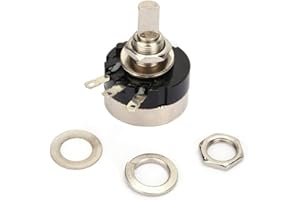 FAFEICY Potenciómetro de Película de Carbono Tipo Giratorio de Un Solo Círculo 5K - Ajuste de Resistencia, Modelos RV24YN20F y B502