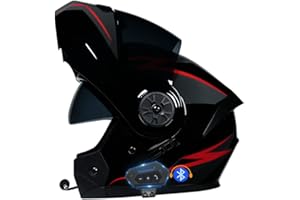 CNNGU Casque Modulable Moto Bluetooth Intégral Casque, ECE Homologué, Coque Haute Résistance, Respirante Et Confortable, pour Adultes, Femmes Et Hommes