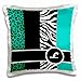 Produktbild 3drose Elegante Animal Print monogram-teal l-pillow Fall, 16 von 40,6 cm (PC _ 35569 _ 1)