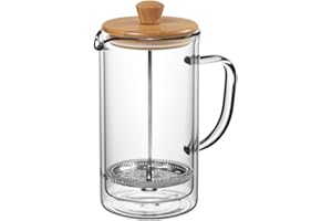 TEA SHOP - French Press 1L - Tetera de Cristal para Preparar todo tipo de bebidas - Accesorios para té o infusiones