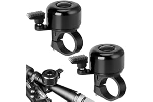 DAOFEN 2 Pack Bike Bell, Alloy Classic Bicycle Bell Bike Bell Kids Bike Bell Adult with Loud and Melodious Sound, Bike Accessories for Road, Mountain Bike, City Bike, Sports Bike, Right Hand/Left Hand Use