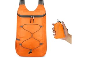 HIOQFR Zaino Pieghevole Ultraleggero 20 Litri Piccolo Zaino Leggero da Viaggio Ultraleggero Zaino Richiudibile Tascabile Impermeabile Zaino Ripiegabile Zainetto Trekking Uomo Donna Foldable Backpack