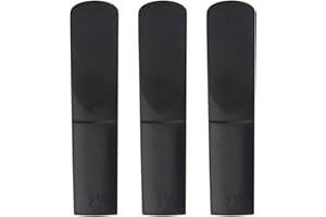 LIEBEWH 3 Uds Cañas de Saxofón de Plástico Boquilla de Saxofón Alto Piezas de Cañas 2,5 Reparación de Saxofón Accesorio de Caña Negro