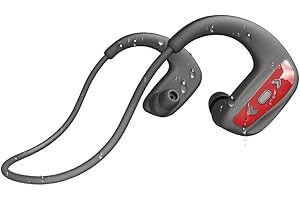 NIZIYI CYBORIS Auriculares Natacion Auriculares Inalambricos Bluetooth IPX8 Impermeables, Reproductor MP3 16GB & Reducción de Ruido, Auriculares Deportivos con Estéreo HiFi para Correr, Ciclismo, Gimnasio