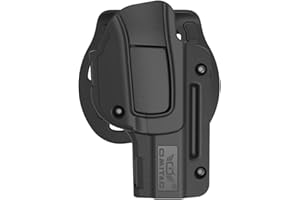 OMITAC Funda de paleta G17, estuche de polímero owb para Glock 17 Glock 22 Glock 31 gen 1-4 G17 gen5 Funda de transporte abierta cinturón exterior nivel II retención caso de pistola táctica mano derecha