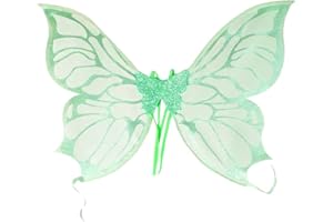 Ailes de fées pour adultes, ailes de fée, papillon, ailes de fées, ailes de fées, pour adultes, femmes, filles, pour enfants, filles, femmes, adultes, anniversaire, Halloween, fête, accessoires (vert)