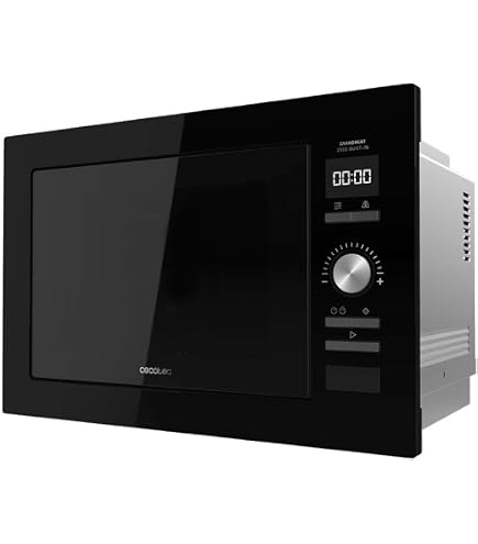 Four Micro-ondes Intégrable EVVO Mi45 - 25L, Grill 1200W, Design Verre Noir | Pour Cuisine Équipée