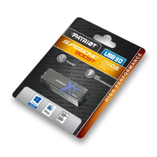 Patriot Memory 256GB Supersonic Boost XT USB 3.0 256GB USB 3.0 (3.1 Gen 1) Typ A Schwarz, Blau USB-Stick – USB-Sticks (USB 3.0 (3.1 Gen 1), Typ A, Kappe, Schwarz, Blau, CE, FCC, RoHS) - 5