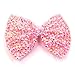 Bride Boutique Large Crystal Bow Diamante Encrusted Hair Clip Grip Fascinator Wedding Prom (Baby Pink & AB Rainbow)