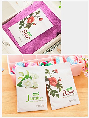 YUMSUM Frische Kleidung Duftende Duftkissen Beutel 7 Pack Set mit Aufhänger Geeignet für Schubladen Schränke Zimmer Kleiderschrank Badezimmer Autos, 20g - 6