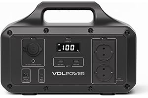 VDLPOWEREU Générateur Électrique Portable 510Wh/800W, Générateur Solaire Portable avec 100W USB-C, 230V CA Prises x2, PS0800