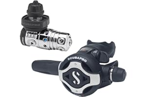 Scubapro MK25 Evo DIN 300/S620TI - Kit regolatore per immersioni in acqua fredda, unisex, per adulti, SilverBlack, One Size