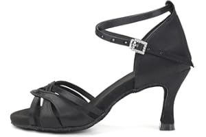 TINRYMX Latein Tanzschuhe Damen Satin Prom salsa Standard Profi Tanzschuhe,Modell-EM217