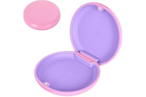 Cleminsta Zahnspangendose, Kieferorthopädische Box, Gebissdose Zahnprothesendose, Zahnprothesen Box, Spangendose Zahnspangenbox Knirscherschiene Box, Aufbewahrungsbox für Zahnersatz (Pink)