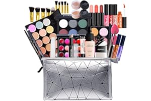 FantasyDay All-in-one Holiday Makeup Gift Set | Makeup Kit for Women Full Kit Cosmetic Essential Starter Bundle Include Eyeshadow Palette Lipstick Blush Foundation Concealer Face Powder Lipgloss Brush