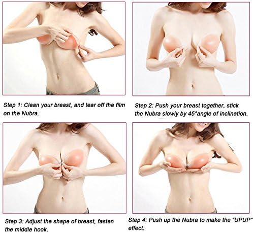 Vianla Strapless Backless Self Adhesive Silicone Bra+Travel Bag