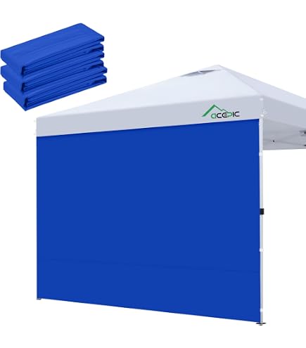 Mojawo Set Di 2 Pannelli Laterali Per Gazebo 3x3m – 1 Con Finestra, 1 Cieco, Impermeabile, UV Resistant, Rosso, 300x300x200 Cm - 2