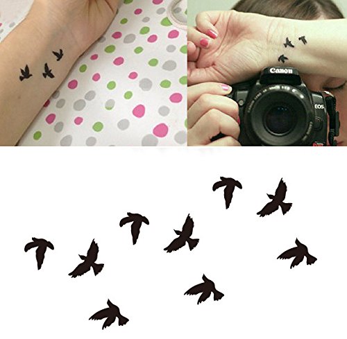 Body Art Temporary Removable Tattoo Stickers Flying Birds #2 Sticker Tattoo - FashionLife