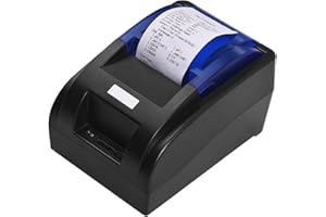 BISOFICE Impresora térmica portátil de Recibos de 58mm con Interfaz BT y USB Impresión Clara de boletos de facturas de Alta Velocidad para comandos ESC/POS Soporte de Conjunto para Windows/Linux/Android/iOS