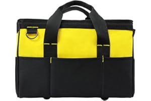 CRSUSUKJ Sac Outils en tissu Oxford, Sacoche Outils 33x23x23cm, 600D Oxford, Imperméable, Zip Flexible, Rangement Outil, Résistant à l'Usure, pour Jardinage, Électricien, Menuisier, Charpentier