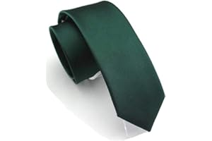 JEMYGINS 2.4" Solid Color Skinny Tie Slim Necktie for Men (6cm)