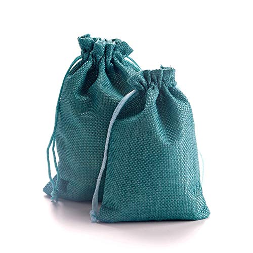 Preisvergleich Produktbild SMHILY 50 Teile / Paket Festival Weihnachtsfeier Hochzeit Gefälligkeiten Hessischen Sackleinen Jute Geschenk Taschen 3 Größen Bunte Kordelzug Wohnkultur