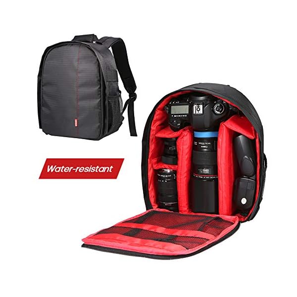 Docooler Mochilas para Cámaras, Mochila fotografia Impermeable con divisores extraíble, Mochila para Camara Reflex… - Image 3