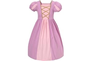 Lito Angels Vestito Costume da Principessa con Accessori per Bambina Taglia 2-11 anni, Rapunzel/Biancaneve/Merida