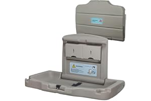DRYFLOW Wall Mounted Folding Baby Changing Unit, Commercial Baby Changing Station, Changing Table for Public Use (Grey)