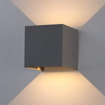 Applique Murale LED K-Bright 12W - IP65, Angle Réglable, 3000K Blanc Chaud