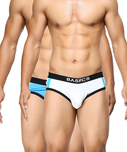 by La Intimo Men's Double Stripe Classic Brief Underwear (Pack of 2)