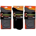 FOOTPRINTS Odour Free Organic Cotton & Bamboo Men's Formal Socks | 2 Grey & 1 Black | Pack of 3