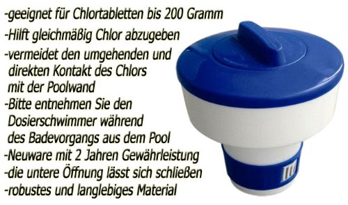 Miganeo® Pool Dosierschwimmer Chlordosierer 200 gr. für Pool Chlortabletten Dosierschwimmer Chlordosierschwimmer Chemikalienschwimmer Maxi, Mehrfarbig … - 2