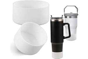 KINBOM 2 Stück Schutzhülle aus Silikon für Wasserflaschen, Silikon-Stoßschutzmanschette für Stanley Tumbler für Stanley Quencher Adventure 40oz & Stanley IceFlow 20oz 30oz