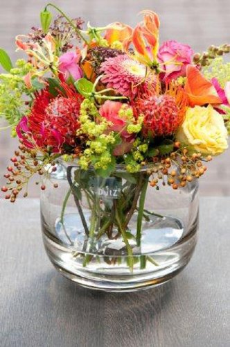 Glasvase / Glasübertopf Dutz Pot md 2 H18/ D20 clear / klarglas Vase handgefe… - 2
