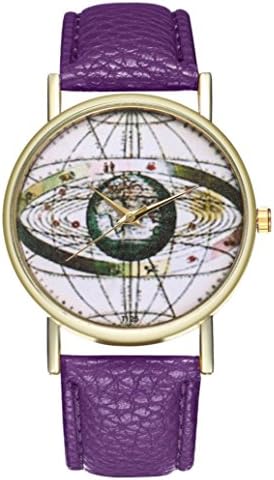 Absolute Cheap!MEIbax Woman Men Fashion Leather Band Analog Quartz Round Wrist Watch Watches (Purple)