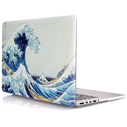 iDOO MacBook Schutzhülle / Hard Case Cover Laptop Hülle [Für MacBook Pro 13 Zoll Retina – ohne CD-Laufwerk: A1425/A1502] - matt, Die große Welle vor Kanagawa