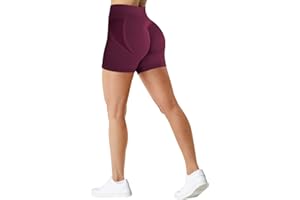 TAYOEA Short Cyclisme Sport pour Femme Collants Course Leggings Taille Haute Gym Fitness Yoga Collants Shorts Push Up Booty Butt Scrunch Opaque sans Couture