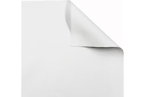 econuk - Tela para Tapizar, Manualidades y Bricolaje, Polipiel Suave al Tacto, Cuero Sintetico para Sillas, Sofás, Bolsos, Cojines, Asientos de Moto, Techos de Coche (200cm x 140cm, Blanco)