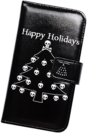 Fabcov Packing Bcov Skull Christmas Tree Card Slot Leather Wallet Cover Case For iPhone 5 5G 5S