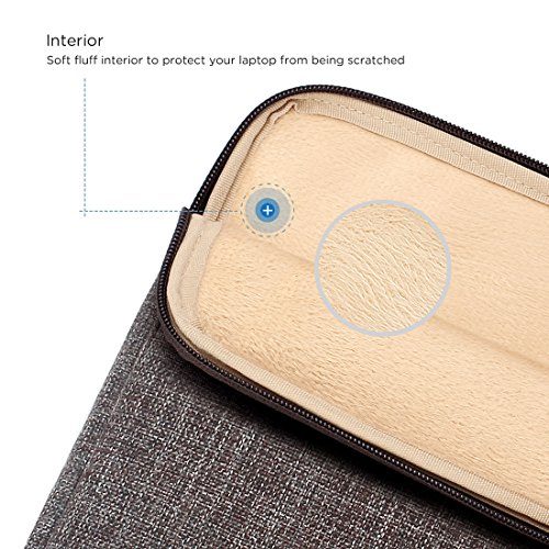 DOMISO 15 6 zoll Laptop H  lle Etui Notebook Tasche Abdeckung f  r 15 6  Notebook Computer   15 6  Dell Inspiron 15   15 6  Lenovo IdeaPad 310  Braun 