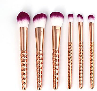 BYBO® 6 Pcs Make up Brush Set Honeycomb Shape Design Cosmetics Blending Contour Foundation Powder Face Blusher Eyeshadow Kit Brushes