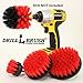 Produktbild Stiff Bristle Nylon Cordless Drill Powered Spinning Brush Heavy Duty Scrubbing 4 Brush Kit by Drillbrush