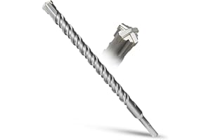 METOTY SDS Plus - Punta per trapano da 25 mm x 310 mm, punta per pietra, punta a percussione, punta per cemento, pietra naturale, muratura di mattoni