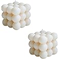 AuraDecor Set of 2 Fragrance Bubble Candle 6cm*6cm*6cm (Burning Time 25 Hours Each)