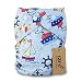 iZiv(TM) Newborn Nappy with 1 Thick Insert Infant Waterproof/Adjustable/Reusable/Washable Pocket Cloth Nappy Fit Babies 0-3 Years(Sea Sail)